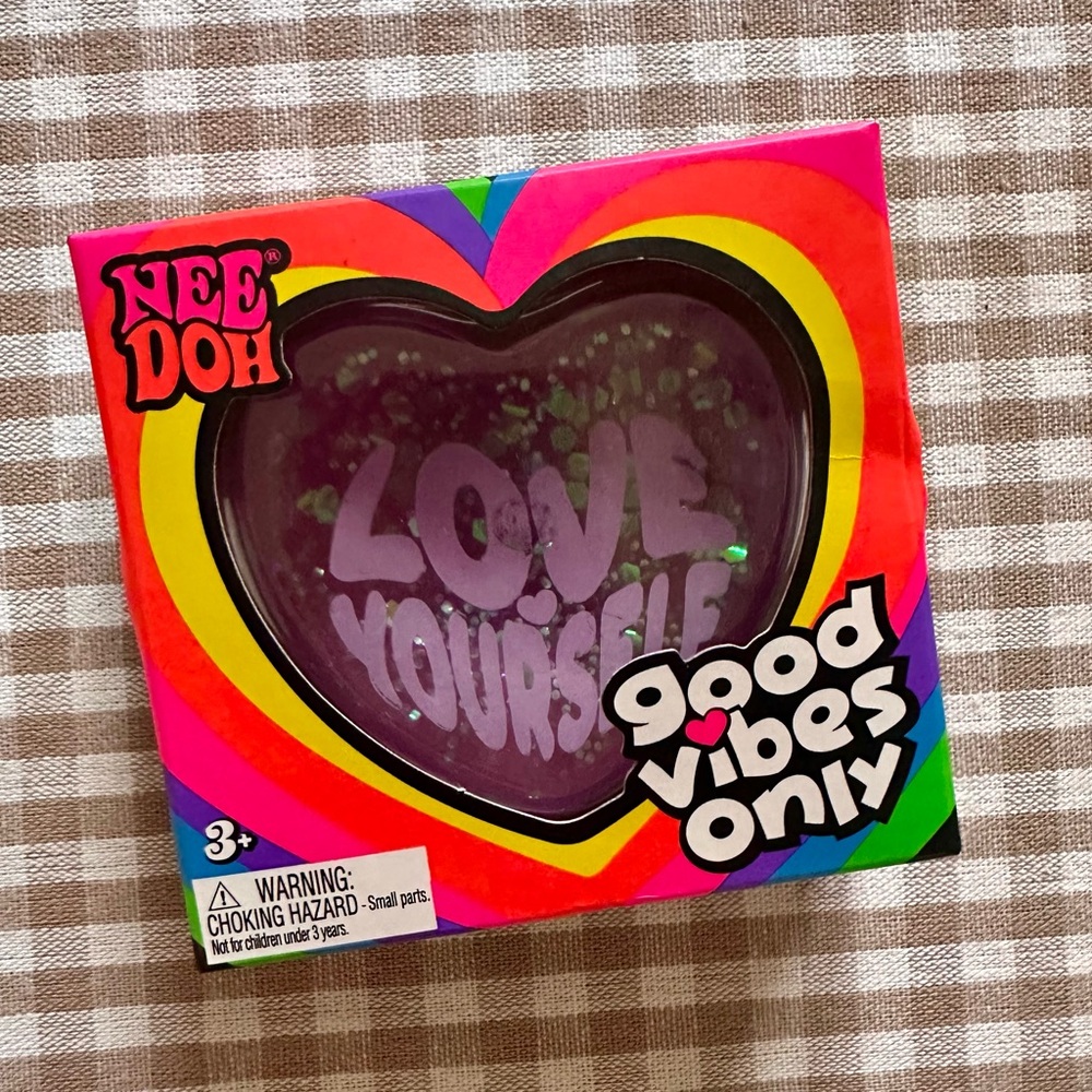 NeeDoh Good Vibes Only - Love Yourself - Purple - BRAND NEW